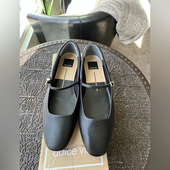 DOLCE VITA AILEEN MARY JANE FLATS IN BLACK 6.5 - Picture 7 of 9